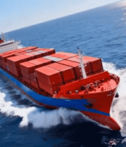 海上航行的集装箱货轮(7)13928#横屏 