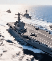 海上航行的航母及舰队4021#横屏 