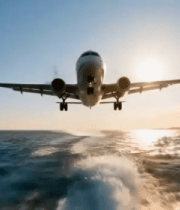 海上飞机起飞画面3598#横屏 