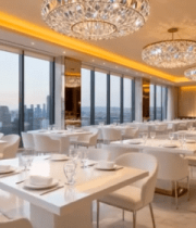 现代酒店餐厅室内布置3108#横屏 
