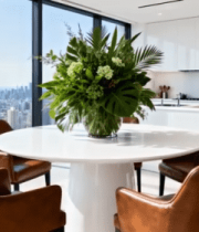 现代室内餐桌与城市景观素材14099#横屏 