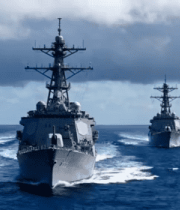 海上多艘军舰航行画面4398#横屏 