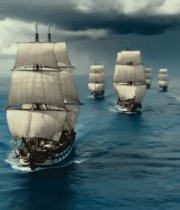 海上多艘帆船航行画面11513#横屏 