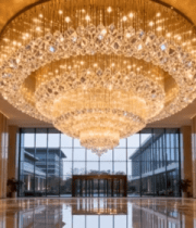 现代酒店大厅豪华水晶吊灯1334#横屏 