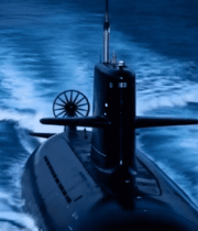 海面航行的潜艇2395#横屏 