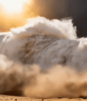 海浪拍打沙滩景象292#横屏 