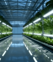 现代化温室大棚蔬菜种植场景(1)2734#横屏 