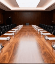 现代会议室长桌及办公椅场景643#横屏 