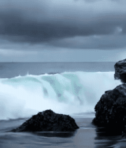 海浪拍打礁石自然风光素材6463#横屏 