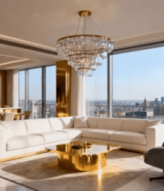 现代豪华客厅室内全景素材2105#横屏 