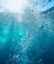 海底阳光与气泡景象4247#横屏 