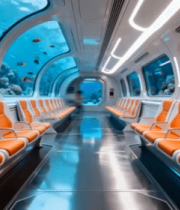 海底世界地铁车厢内景2247#横屏 