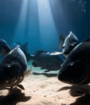 海底游动的鱼群5313#横屏 