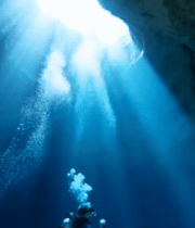 海底洞穴阳光穿透光线画面11852#横屏 