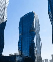 现代高楼大厦仰拍全景6500#横屏 