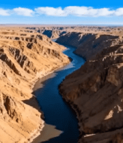 峡谷河流自然风光俯瞰9177#横屏 