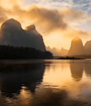桂林漓江山水日出景观9550#横屏 
