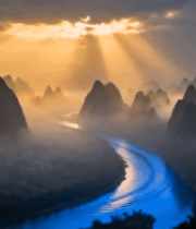 	 桂林漓江喀斯特地貌自然风光2964#横屏 