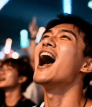 观众现场欢呼音乐会素材8043#横屏 