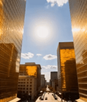 现代高楼林立的城市街景7267#横屏 