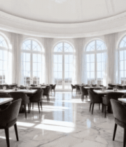 现代餐厅室内全景2636#横屏 