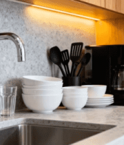 现代厨房台面餐具厨具特写7211#横屏 