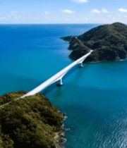 	 海岛跨海大桥航拍全景10909#横屏 