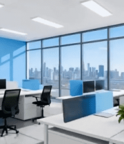 现代办公室室内全景4856#横屏 