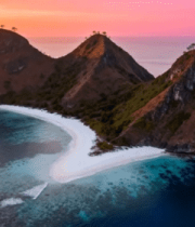 	 海岛日出航拍全景488#横屏 