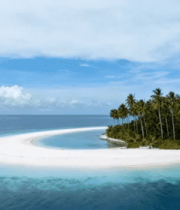 海岛沙滩海景俯瞰画面8935#横屏 