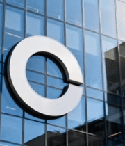 现代玻璃幕墙大楼标志特写2549#横屏 