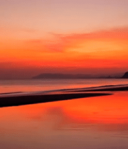 海边日落时分美景5297#横屏 