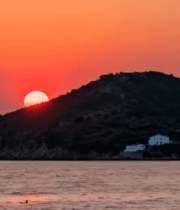 海边日落山丘景色15048#横屏 