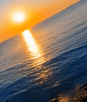 海边日落海面波光粼粼景象14807#横屏 