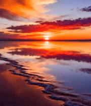 海边日落全景自然风光()5753#横屏 