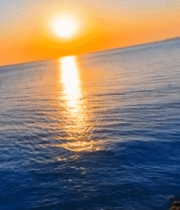 海边日落海面波光粼粼景象14807#横屏 