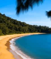 海边沙滩自然风光全景14256#横屏 