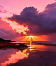 海边日落自然风光(1)14629#横屏 