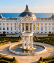 海边欧式宫殿与园林景观616#横屏 