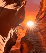 峡谷夕阳自然风光素材11132#横屏 