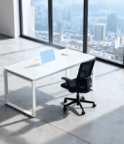 现代办公室内办公桌与办公椅6852#横屏 