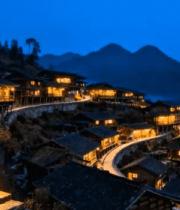 贵州苗寨夜晚风光13160#横屏 