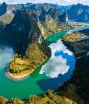 广西漓江山水风光俯瞰3251#横屏 