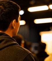 	 观众聆听会议演讲素材4877#横屏 