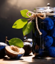 罐装李子及新鲜李子特写4908#横屏 