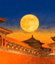 故宫月夜古建筑风景7859#横屏 