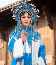 	 古装戏曲人物户外扮相展示9583#横屏 