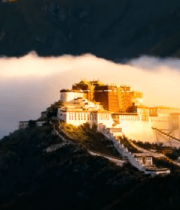 西藏布达拉宫云雾环绕景观13746#横屏 