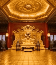 故宫宫殿内景及龙椅陈设14284#横屏 