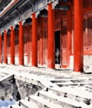 故宫雪景古建筑景观7200#横屏 